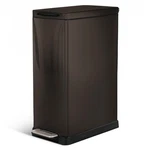 Kitchen Trash Can 12 Gallon Slim Soft Close Lid Stainless Steel Black Home Zone. Fixed Price $114.99.