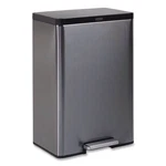 Rubbermaid 2112520 12 Gal. Elite Step-on Trash Can - Charcoal S. Steel/black New. Fixed Price $180.39.