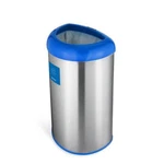 Ninestars Trash Can Blue Open Top Lid Stainless Steel Removable Ring 13 Gal.. Fixed Price $55.22.
