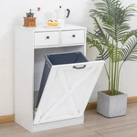 Tdleayyd 13 Gallons Tilt Out Trash Cabinet, Hidden Can Cabinet White. Fixed Price $182.06.
