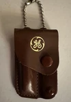 Vintage Ge General Electric Key Chain Kit Nail Clippers File Knife Leather Case. Fixed Price $24.99.