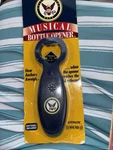 United States Navy Pop Talking Musical Bottle Opener Anchors Aweigh Nip. Fixed Price $15.99.