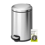 Eko Serene 5l 1.32 Gal Stainless Steel Round Step Trash Can With Lid. Fixed Price $52.26.