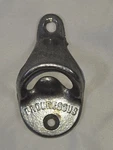 Progressus Wall Mounted Bottle Opener West Germany Cast Aluminum 1960s 3". Fixed Price $11.24.