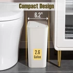 Trashaid Bathroom Trash Can With Lid, 2.6 Gallon / 10 Liter 3 Pack, White. Fixed Price $18.99.