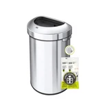 Eko Urban 21 Gallon Semi-round Open Top Waste Bin, Stainless Steel Half Round.... Fixed Price $246.13.