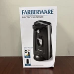 Farberware One-touch Electric Can Opener W/knife Sharpener & Black. Fixed Price $31.95.