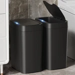 Vanpopubs 2 Pack 2.7 Gal Bathroom Trash Can With Lid, Automatic - Nob. Fixed Price $39.00.