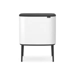 Trash Can Touch Top 9.5 Gal White Soft Close Brabantia Bo 313509 Kitchen Single. Fixed Price $259.99.