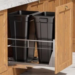 Yjhome Pull Out Trash Can Under Cabinet With 2 * 10gal Garbage, Trash.... Fixed Price $175.70.