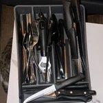 Farberware Kitchen Utensil Set Knife, Tongs, Spoon, Fork, Bottle Opener. Fixed Price $15.00.