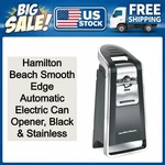 Hamilton Beach Smooth Edge Automatic Electric Can Opener, Black & Stainless. Fixed Price $33.95.