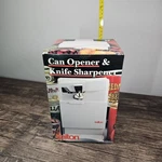 1993 Vintage Salton Electric Can Opener & Knife Sharpener White Co-2. Fixed Price $69.99.