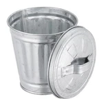 Pluzmecalm Silver Mini Galvanized Trash Can With Lid, 1 Pc Wastebasket Trash.... Fixed Price $11.99.