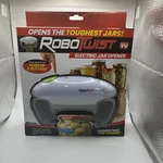 Robotwist Auto. Jar Opener: Deluxe Model W. Improved Torque, Electric Handsfree. Fixed Price $17.95.