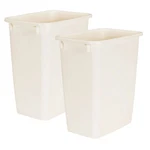 Rubbermaid 21 Quart Rectangular Kitchen Wastebasket Trash Can, Bisque (2 Pack). Fixed Price $38.28.