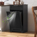 10 Gallon Tilt Out Trash Can Cabinet W/ Deodorizing Function Wooden Garbage. Fixed Price $135.34.
