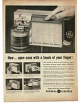 1959 Ge General Electric Automatic Can Opener Vintage Print Ad. Fixed Price $8.95.