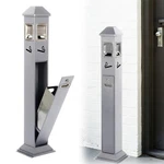 Aiwfl Stainless Steel Vertical Trash Bin Outdoor Can Waste Silver. Fixed Price $144.88.