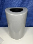 Safco Open-top Modern Trash Can, Durable & Puncture-resistant, Partial Dents. Fixed Price $180.00.
