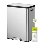 Eko Ecocasa Ii 36l+24l Dual Trash Can With Recycle Bin, Stainless Steel Garbage. Fixed Price $165.78.
