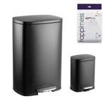 Trash Can 13 Gallon Rectangular Soft Close Lid Fingerprint Resistant Black. Fixed Price $209.99.